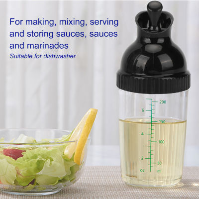 [Easybuy88] โถมีฝาปิดน้ำสลัดในครัวปราศจาก BPA เชคเกอร์น้ำสลัด200มล. ป้องกันการรั่วซึม