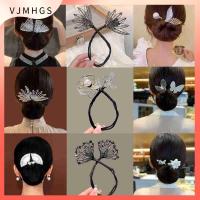 VJMHGS ดีไอวาย โดนัททำผม เครื่องมือจัดแต่งทรงผม คลิปโบว์วิเศษ โบว์ผมเหล็ก Curler braider กิ๊ฟติดผม