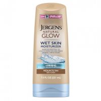 โลชั่นบำรุงผิว และเปลี่ยนผิวเป็นสีแทน Jergens Natural Glow Wet Skin Firming Daily Moisturizer - Medium to Tan 221 mL