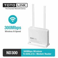 TOTOLINK ND300 300Mbps Wireless ADSL 2/2+ Modem Wifi Router, Wi-Fi Repeater/Modem/AP/4-port Switch in One, Portuguese Firmware