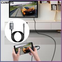 CUWRYG โครงการปลั๊กแอนด์เพลย์แล็ปท็อป1080P สายฉายภาพ-C เป็น HDMI 4K สายอะแดปเตอร์อุปกรณ์กล้อง GoPro