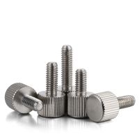 5pcs/lot M3x5/6/8/10/12mm Knurling Flat Head Knurled Thumb Screw Hand Tighten Computer Screws Iron Nickel Plating