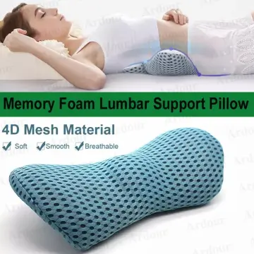 4 Colors Memory Foam Lumbar Support Pillow Wedge Sleep Bed Cushion Lower  Back Pain Relief