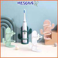 HESONG รูปร่างแคคตัส ที่ใส่แปรงสีฟัน ระบายน้ำได้รวดเร็ว อุปกรณ์ติดผนัง ชั้นเก็บแปรงสีฟันไฟฟ้า ทนทานต่อการใช้งาน การประหยัดพื้นที่ ของใช้ในห้องน้ำ