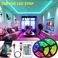 【LZ】 LED Strip Lights RGB 5V 5050 Bluetooth App Control USB Led Tape Flexible Ribbon Diode Tape for TV Backlight Room Decoration