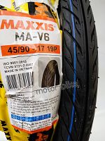 ยางนอก MAXXIS 45/90 ขอบ 17 ลายไฟ MA-V6 รูปถ่ายจากสินค้าจริง มีบริการเก็บเงินปลายทาง