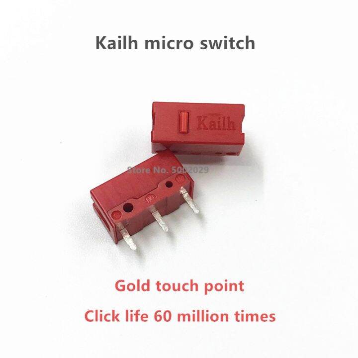 2pcs Kailh Gm Switch 60m Life Gaming Mouse Micro Switch Button Red Dot