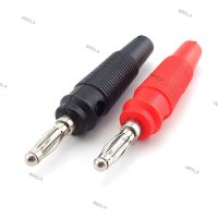 5pcs Red and Black 4mm Solderless Side Stackable Banana Plug Connectors For Musical Speaker Video Audio DIY Connector W6TH