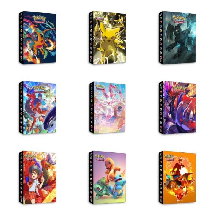 lz-pokemon-240-cards-album-book-collection-holder-pocket-anime-map-game-card-binder-violet-card-album-book-game