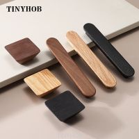 Walnut Wooden Furniture Handle Drawer Knobs Kitchen Cabinets Pulls Cabinets and Drawers Dresser Knobs / Black Shoe Cabinets