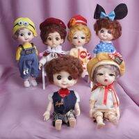 [HOT 2023] สีฟ้า Eyes16cm ตุ๊กตา BJD 13ข้อต่อเคลื่อนที่ได้ตุ๊กตาเด็กสั้นตุ๊กตา BJD S Multi-Type เครื่องสำอางของเล่นชุดเดรสลายการ์ตูนตุ๊กตาสาว