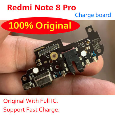 แผ่นสายเคเบิลงอได้สำหรับ Xiaomi Redmi รุ่น Papan Cas USB IC Penuh Asal untuk Nota 8 Pro Note8 Mengecas Port Penyambung Pengecas