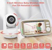 VB803 จอแสดงผล HD 5 " HD Video Baby Monitor กล้อง Auto การยกเลิกเสียงรบกวน3X Pan-Tilt Zoom การมองเห็นได้ในเวลากลางคืน