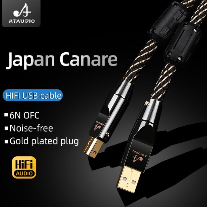 HIFI USB สายเคเบิลยูเอสบีโอทีจีชนิด A ถึง B สาย USB 6N OFC Type C To ...