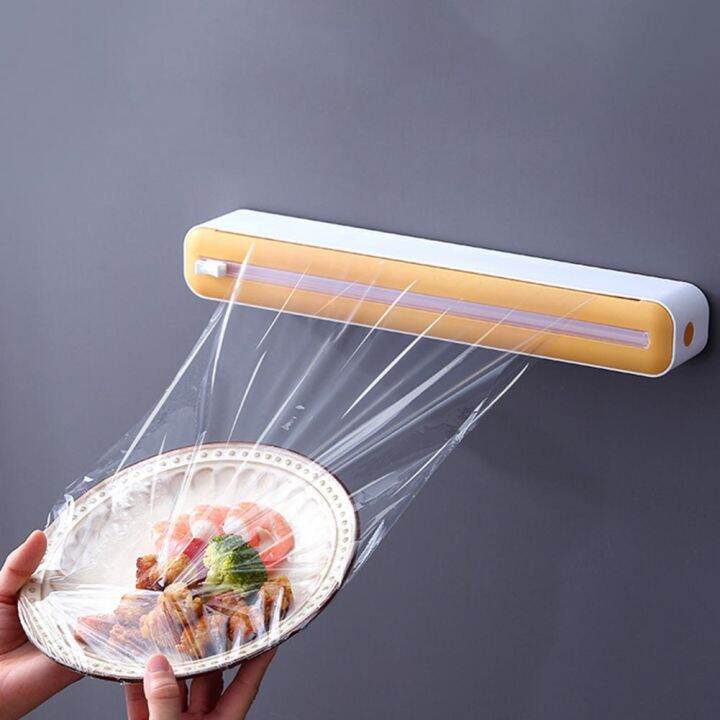 practical-tinfoil-dispenser-fridge-mounted-plastic-wrap-cutter-two-way-slider-storage-saran-wrap-organizer-cutting-box