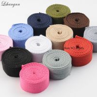 Lshangnn 25mm( 1 ) Canvas Backpack Belt Polyester Cotton Webbing Ribbon Bag Belt Strap Garments Crafts Accessories 40 Colours