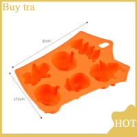 แม่พิมพ์เค้กฟักทองวันฮาโลวีนวันหยุด6ช่องแม่พิมพ์ทำช็อคโกแลตฟักทอง