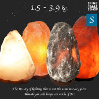 SIZE Sโคมเกลือ หิมาลายันแท้ 100% ฐานไม้ Himalayan Salt lamp wooden base 2 - 3.9 kg.