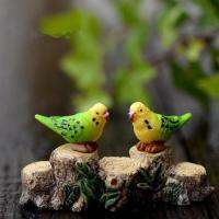 MINI 8 pcs Gorgeous Parrot อุปกรณ์ตกแต่งภูมิทัศน์ขนาดเล็กของมอส Deco อุปกรณ์ตกแต่งสวนสร้างสรรค์หัตถกรรม