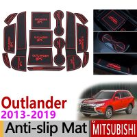 แผ่นรองแก้วกันลื่นสำหรับ Mitsubishi Outlander 2013 2014 2015 2016 2017 2018 2019 Gen อุปกรณ์เสริมสติกเกอร์รถ