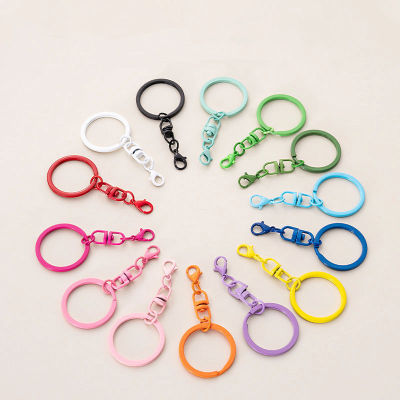 10pcs Candy สีพวงกุญแจกุ้งก้ามกราม Clasp Hook หมุนหัวเข็มขัดสำหรับเครื่องประดับ DIY ทำพวงกุญแจ Key RING อุปกรณ์เสริม-JieLOE