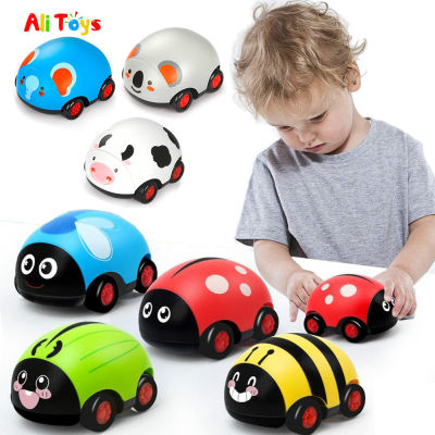 Kids Cartoon Insect Pull Back Car Insect Inertial Return Truck Toy Car Infant Educational Toy for Children Ladybug Insect Cars