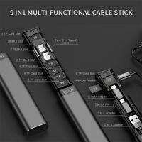 RYRA Multi-Functional Cable Stick USB C To USB C Fast Charge Cable TF Card Memory Reader 3 Types Of Adapters Phone Holder