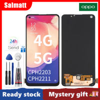 Salmatt จอแสดงผล OLED สำหรับ A94 OPPO 4G/A94 5G/F19 Pro 4G/F19 Pro + 5G หน้าจอสัมผัส LCD ชุดประกอบดิจิไทเซอร์สำหรับ OPPO A94 4G/A94 5G/F19 Pro 4G/F19 Pro Plus 5G Lcd