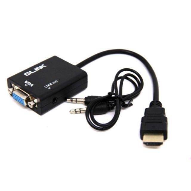 HDTV สายแปลง HDMI to VGA พร้อม เสียง Audio HD Glink GL021 สายแปลง HDMI