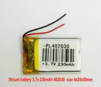 polymer lithium battery 3.7v 230mAh 402030 driving recorder large capacity mp3 camera universal zi size 4x20x30mm (2)