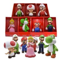 Boneka Mainan Aksi Mario Bros, Tokoh Anak Anak Putri Peach Yoshi Toad Klasik Untuk Hadiah Anak-Anak