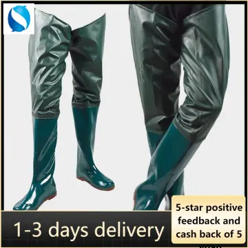 Nylon Fly Fishing Hip Waders With Boots Wading Sock Boots Waterproof  One-piece Rain Boots