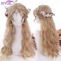 【jw】✎◊  XUTYE Ombre Blonde Wavy Middle Part Hair Wig Resistant Synthetic for