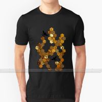Golden Honeycomb For Men Women T Shirt Print Top Tees 100% Cotton Cool T   Shirts S   6XL Gold Honey Honeybee Honeycomb Quilt XS-6XL