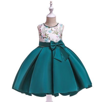Summer Flower Girls Dresses For Party Wedding Pageant Dresses Bow Girl Gown Princess Bridesmaids Dress Flower Prom Kids Clothing