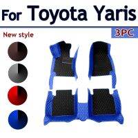 เสื่อปูพื้นรถยนต์รถยนต์ Toyota Yaris 2008 2009 2010 2011 2013 2012ที่กำหนดเองได้แผ่นแปะเท้ารถยนต์ฝาครอบพรมรถยนต์อุปกรณ์ตกแต่งภายใน