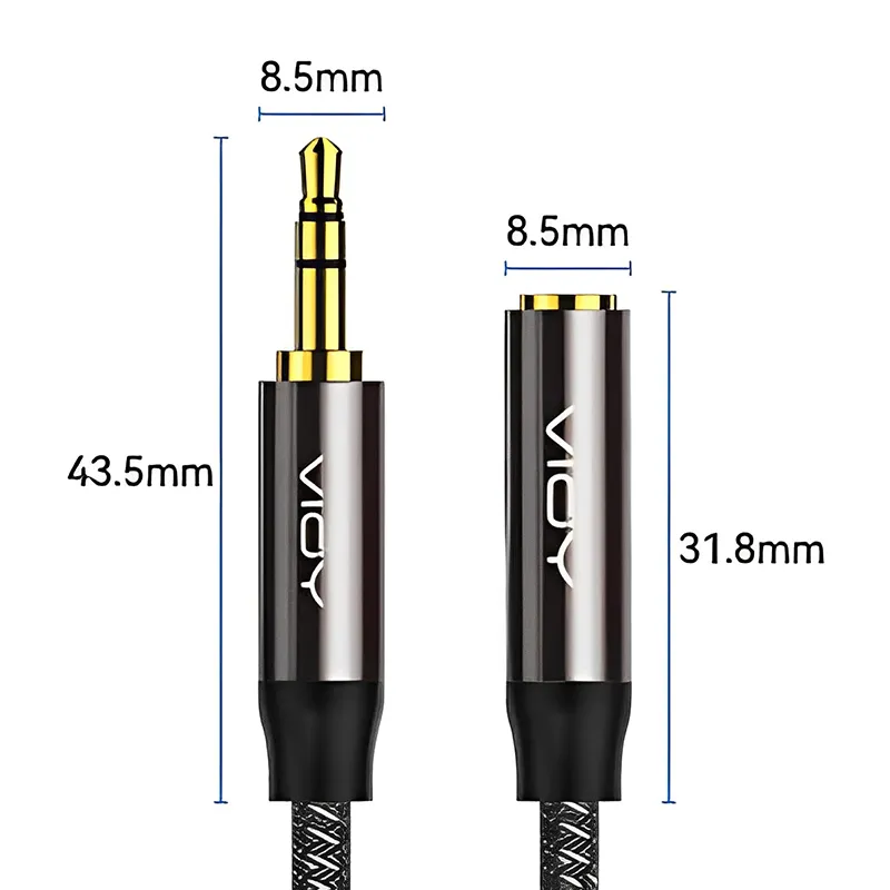 Headphone Extension Cable 20 ft 3.5mm Extension Double Shielded Stereo Jack  Male to Female Aux Extension Cable TRS Auxiliary Extender，Audio Extension