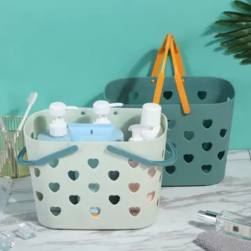 Portable Shower Caddy Basket, Plastic Organizer Storage Tote with Handles  Toiletry Bag Bin Box for Bathroom, College Dorm Room Essentials, Kitchen,  Camp, Gym 