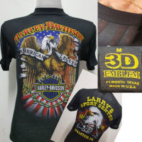 เสื้อผ้าบางฮาเลย์ Harley-Davidson ผ้ามุ้งบางใส่สบาย สไตล์วินเทจ ป้ายVintage 3D EMBLEM [ S M L XL ] S-5XL