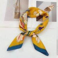 Same day delivery [Lejia] Spot spike insSilk Scarf Small Square Towel Womens Autumn Western Style Fashion All-Matching Womens Japanese Style Artificial Silk Small Scarf Spring and Autumn Scarf