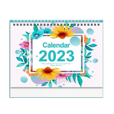 2023 Small Desk Calendar ,9Inch X 7.3Inch Colorful Monthly Designs, for Planning and Organizing for Home or Office