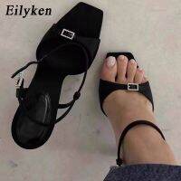 Eilyken Design Buckle Strap Modern Womens Sandals Fashion Summer High Heels Sexy Peep Toe Nightclub Stripper Shoes Zapatos Mujer