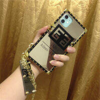 เคสโทรศัพท์คุณภาพสูงแฟชันหรูหราแบรนด์สี่เหลี่ยมสำหรับ iPhone 14 13 12 11 Pro X XR 7 8 Plus Samsung S22 21 Plus SiChuanZhiChengMao