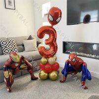 1 เซ็ต Marvel Spiderman Iron Man ชุดบอลลูนฟอยล์ 32 นิ้ววันเกิดลูกโป่งวันเกิด Party อุปกรณ์ตกแต่งของขวัญเด็ก-WIOJ SHOP