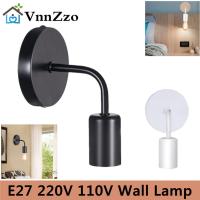 E27 Nordic Modern Wall Lamp Iron Black Indoor Lighting Bedside Bathroom Bedroom Lamp Sconce Wall Light Fixture Decor Industrial