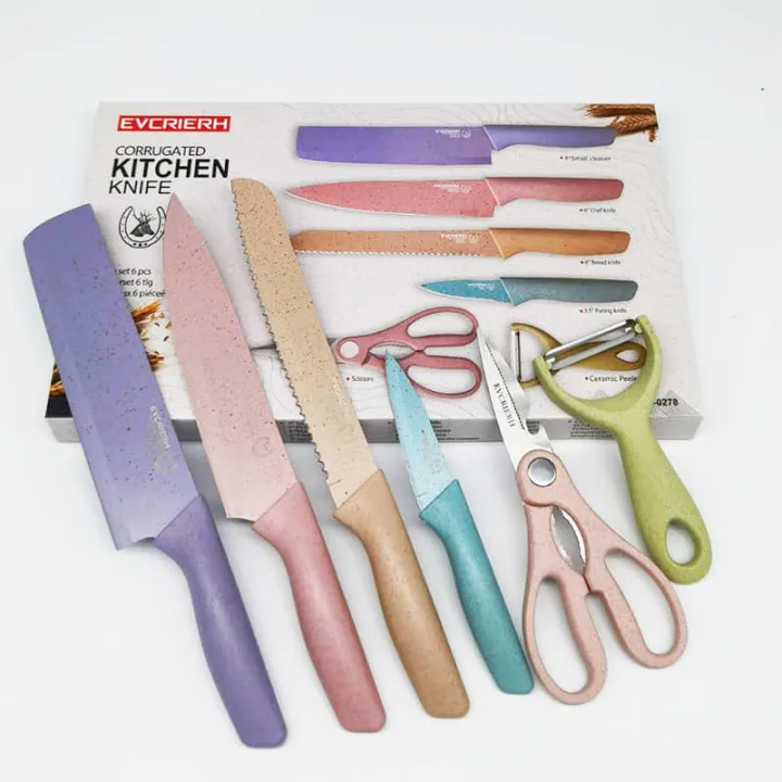 Evcriverh Corrugated Kitchen Knife Set 