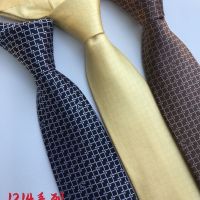 【Ready】? Original single new GA mens silk tie European and American style jacquard embroidery pattern business casual all-match style