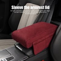 Universal Car Armrest Pad Suede Soft Memory Foam Center Console Armrest Cushion with 4 Storage Pockets Armrest Pillow for Auto Pipe Fittings Accessori