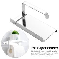 ▪✿✟ Home Wall Mount Toilet Bathroom Rack Phone Storage Shelf WC Tissue Bracket Roll Paper Holder