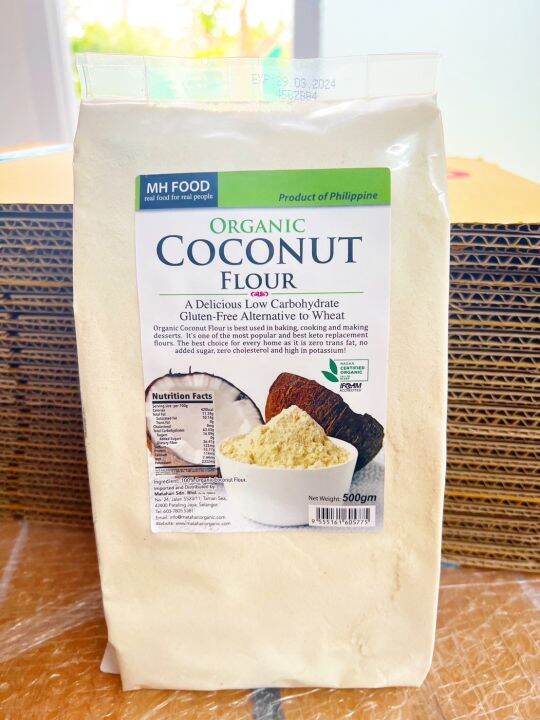 organic-coconut-flour-แป้งมะพร้าว-แท้100-ขนาด500g-แป้งจากมะพร้าวคีโต-แป้งคีโต-คีโตทานได้-จากประเทศฟิลิฟปินส์-คีโต